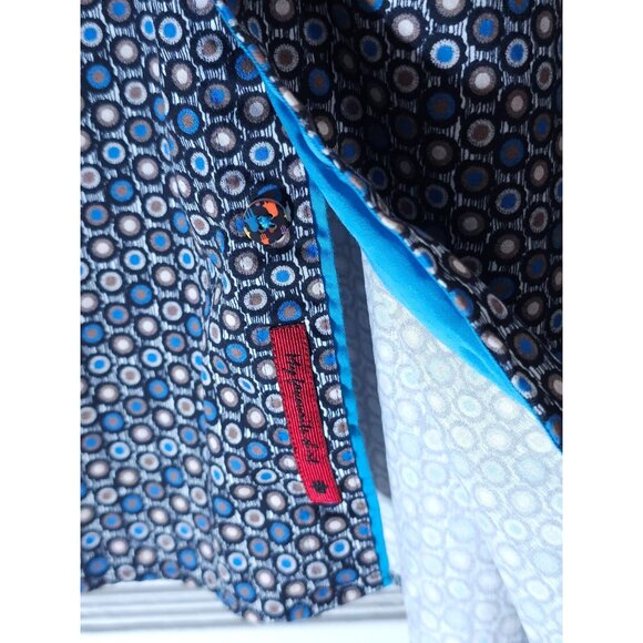 Visconti Men’s Blue/White Geometric Long-Sleeve Shirt M - Picture 12 of 16